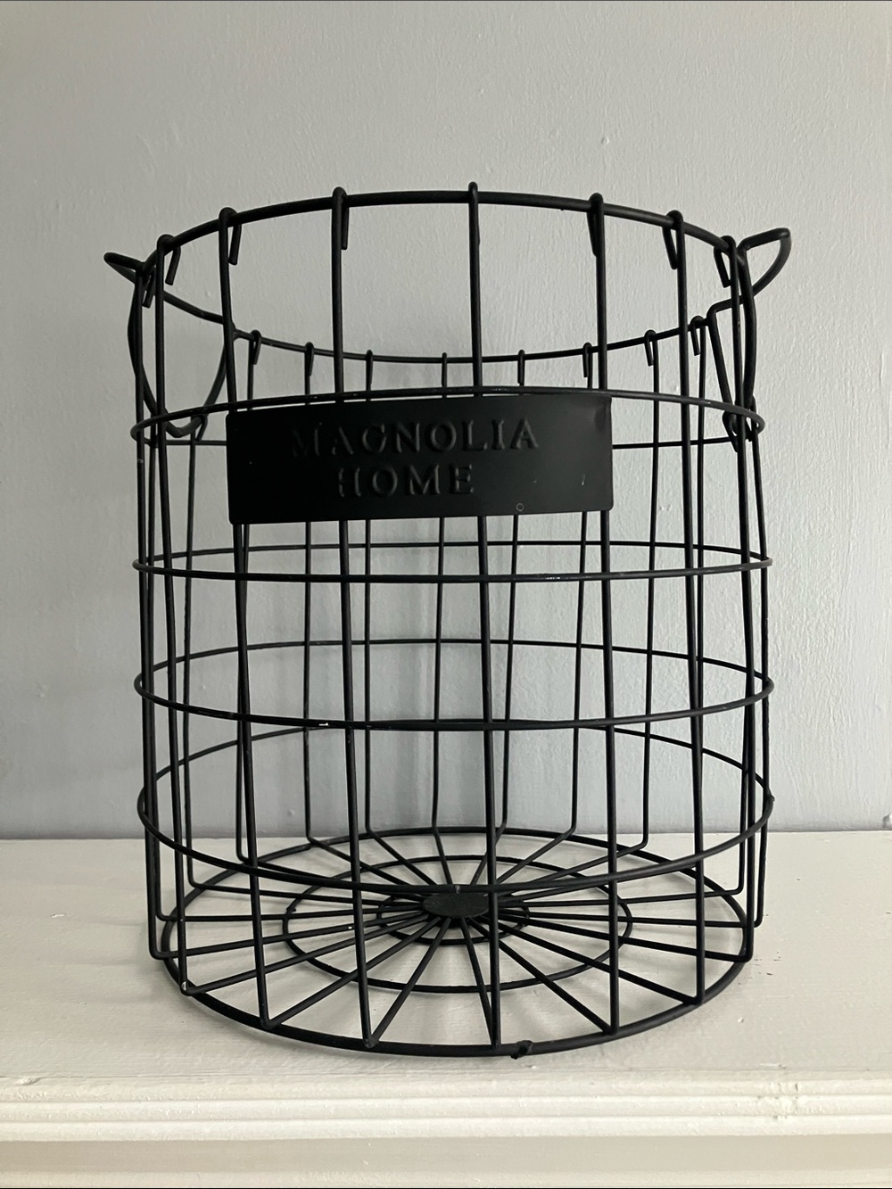 Magnolia Home Black Wire Storage Basket